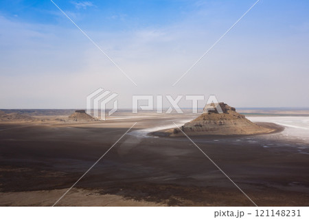 Mangystau region landscape, Karyn Zharyk depression, Kazakhstan 121148231