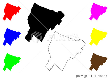 Hardy County, State of West Virginia (U.S. county, United States of America, USA, U.S., US) map vector illustration, scribble sketch Hardy map 121148663