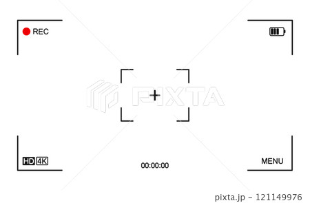 Camera frame viewfinder screen of video recorder, recording video screen, display full hd format, digital display interface. Camera frame viewfinder screen of video recorder, recording video screen, display full hd format, digital display interface. 121149976