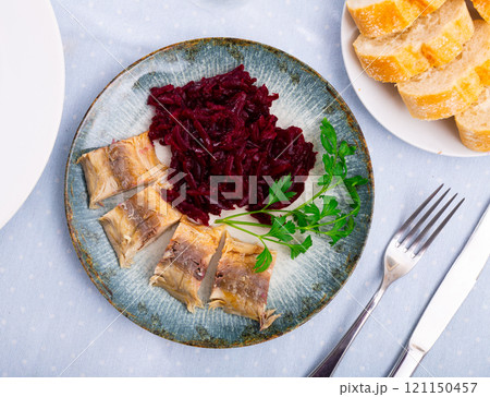Appetizing mackerel with beetroot Appetizing mackerel with beetroot 121150457