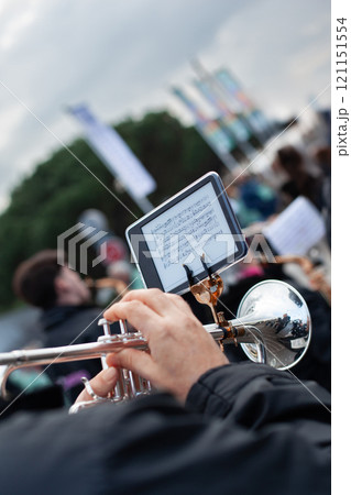 The band plays at the village festival The band plays at the village festival 121151554