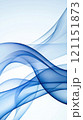 Blue abstract waves create a dynamic and fluid design on a white background, AI 121151873
