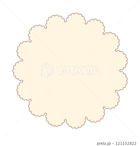 円形のレースの装飾素材 121152822