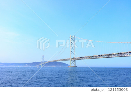 兵庫県神戸市、明石海峡大橋の風景 兵庫県神戸市、明石海峡大橋の風景 121153008
