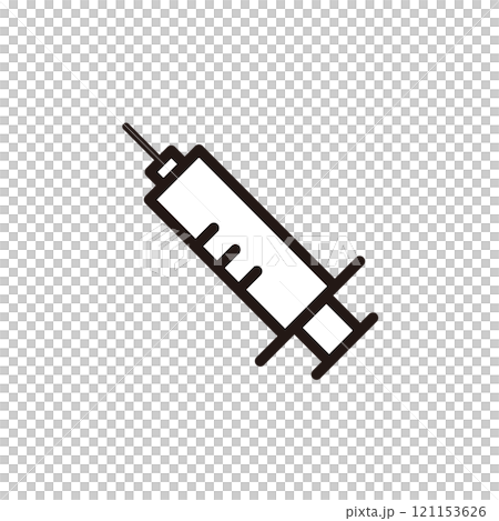 簡單的注射器圖標 121153626