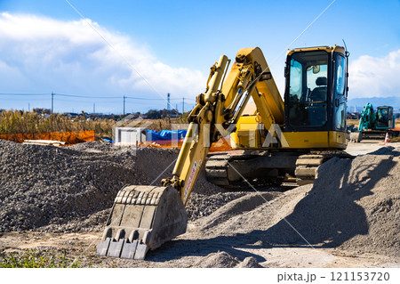 川越市菅間　市道改良工事　重機 121153720