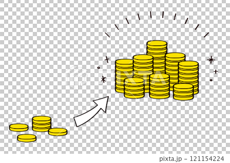 Illustration of increasing money 121154224