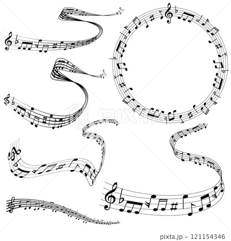 音符　楽譜　音楽　黒　アイコン 121154346