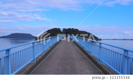 鳥取県湖山池公園の青島大橋 (1) 121155338