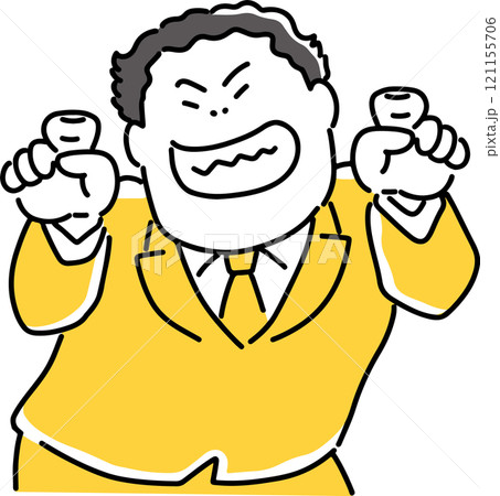 両手で指をさして笑う男性 両手で指をさして笑う男性 121155706