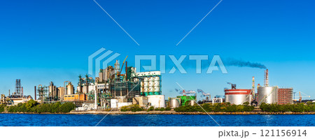 北九州工場朝風景（新日鉄住金化学）パノラマ【福岡県北九州市】 121156914