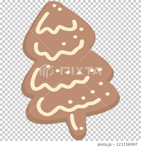 Christmas tree cookie illustration 121156997