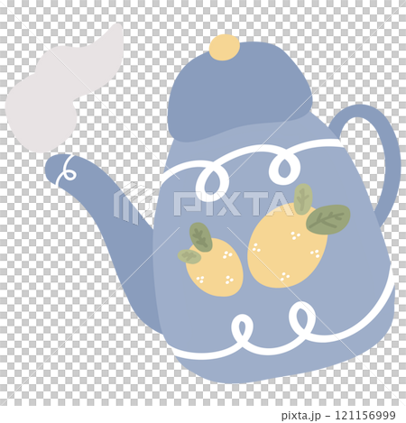 Teapot in The Winter Season Illustration 121156999