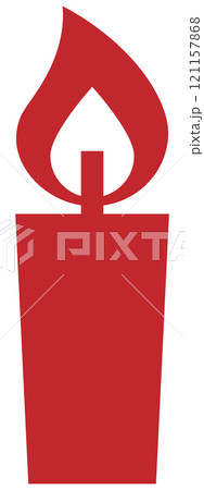 ローソクのアイコン 赤 121157868
