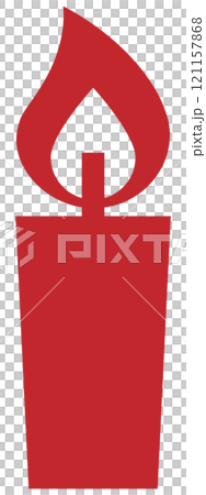 ローソクのアイコン 赤 121157868