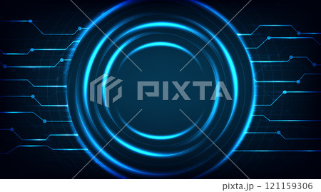 Circuit board blue technology background. Abstract technology illustration Circuit board blue technology background. Abstract technology illustration 121159306