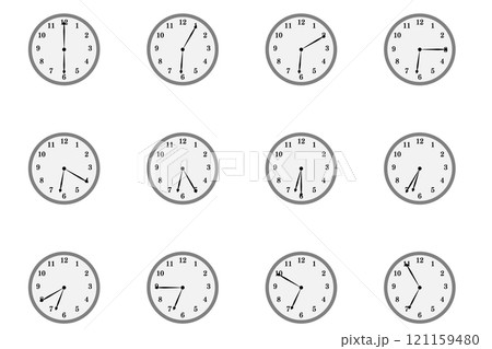6時の時計 121159480