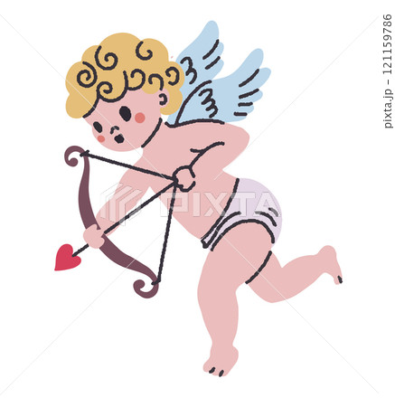 Cupid with bow vector artwork 121159786