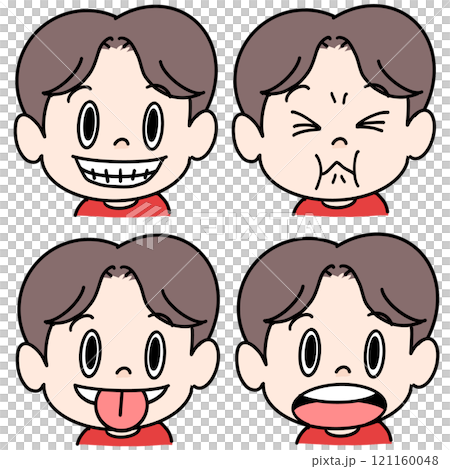 男孩臉部體操插畫集 121160048