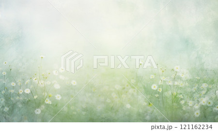 Wall Texture Background with Subtle Floral Patterns and Soft Green Tones 121162234