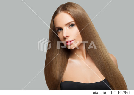 Cute brunette woman looking at cemera, fashion beauty portrait. Cute brunette woman looking at cemera, fashion beauty portrait. 121162961