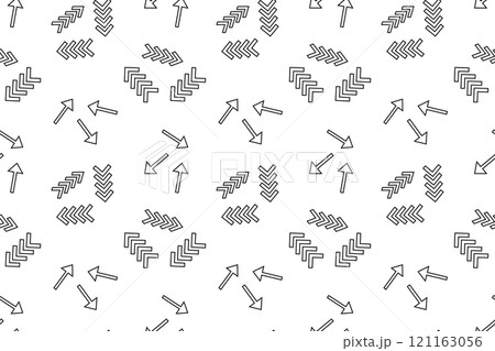 Seamless pattern of arrow designs for childrens coloring activities 121163056