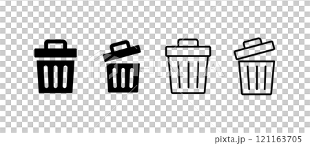 ゴミ箱,リサイクルを表すアイコンセット 121163705