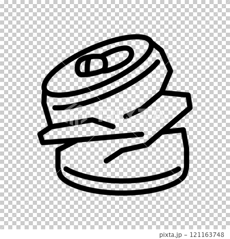 代表空罐、果汁和軟性飲料的圖標 121163748