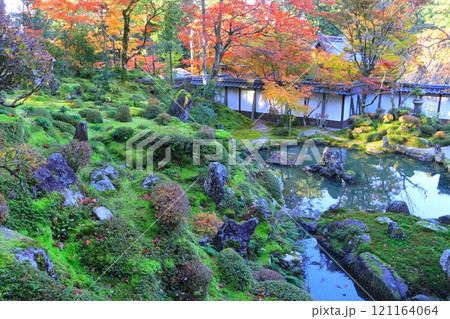 秋の西明寺（蓬莱庭・滋賀県甲良町） 121164064