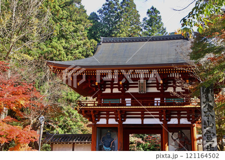 秋の室生寺・二王門(奈良県・宇陀市) 秋の室生寺・二王門(奈良県・宇陀市) 121164502