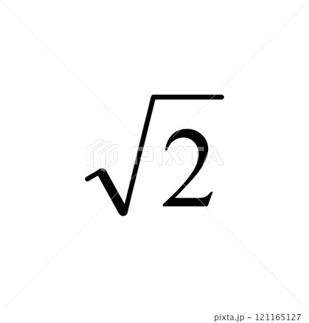 square root mathematical calculation icon 121165127