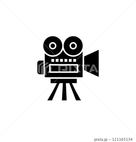 camera icon. video camera symbol. movie sign vector illustration eps10 121165134