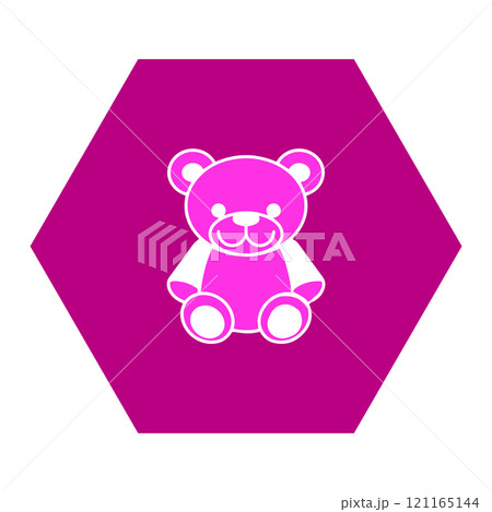 teddy bear simple icon , vectors 121165144