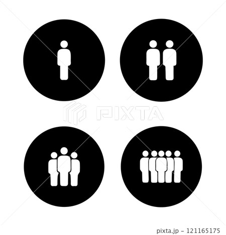 icon set of people gathering, vectors illustration 121165175