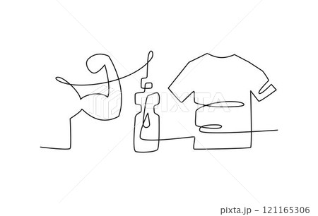 Sport Water Muscle One Single Line Drawing Sport Water Muscle One Single Line Drawing 121165306