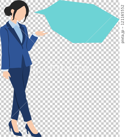 思考商業策略的女商人的插圖 121165552