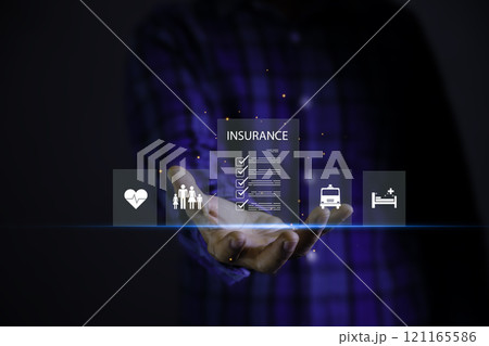 Family life insurance, Life insurance concept. Insurance for family and life Finance and health insurance. icon represents protecting what is dear. 121165586