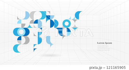 幾何学 抽象 サークル 建築 グリッド パターン 背景 121165905