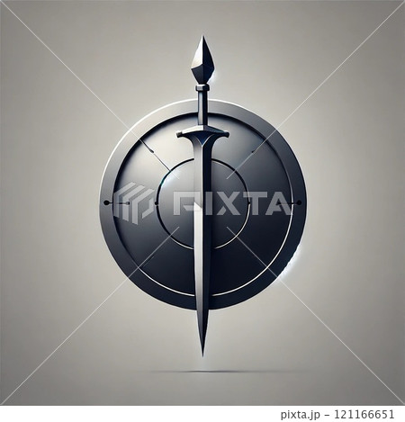 剣と盾のシックでエレガントなイラスト 剣と盾のシックでエレガントなイラスト 121166651