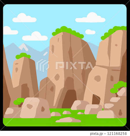Mountain Peak Cliff Jagged Rocks Enduring Rocks 121168258