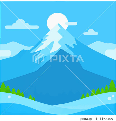 Mountain Hidden Ridge Green Ridge Snow Adventure 121168309