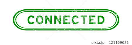 Grunge green connected word rubber seal stamp on white background Grunge green connected word rubber seal stamp on white background 121169021