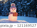 雪の上の雪だるま 121169527