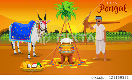 Pongal festival Tamil Nadu, Happy Pongal Holiday Harvest Festival of Tamil Nadu South India Pongal festival Tamil Nadu, Happy Pongal Holiday Harvest Festival of Tamil Nadu South India 121169531