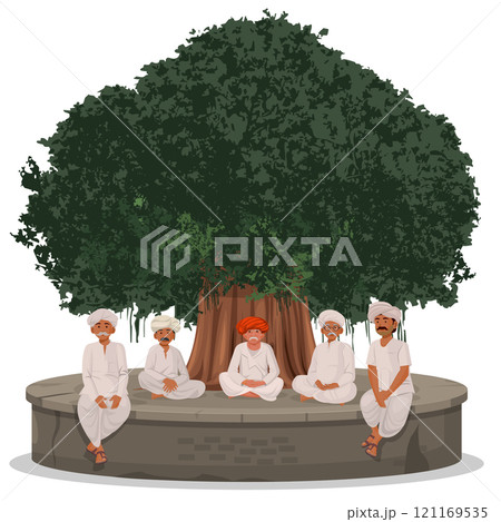 Indian village people, Village Panchayat, Indian Village background 121169535