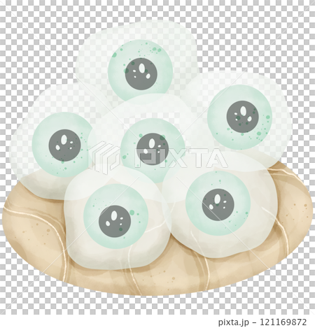 hand painted watercolor frog eggs 121169872