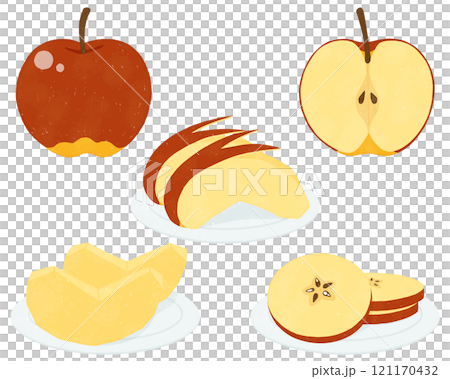Red apple illustration set 1 121170432