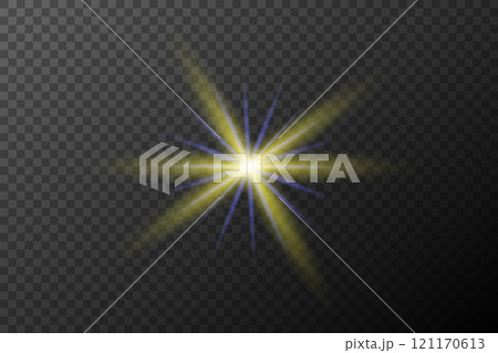 vector illustration of a bright yellow light 121170613