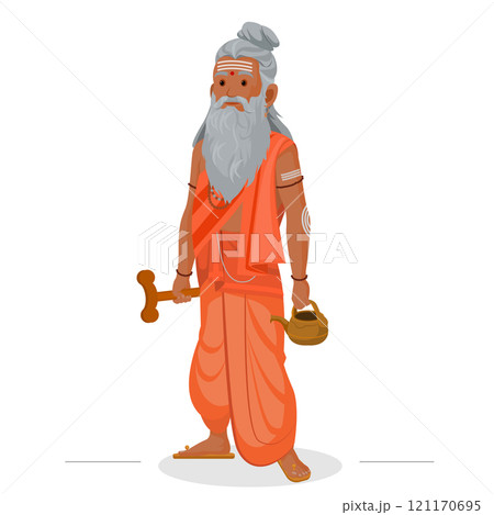 Indian sadhu guru, Sadhu Baba holyman, Sadhu saint of India for grand festival 121170695