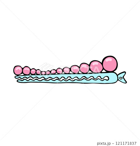 Elegant pink pearl hairclip with a delicate design, combining feminine charm and modern style, ideal for fashion accessories and beauty-themed visuals 121171837